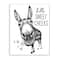 Stupell Industries Hello Sweet Cheeks Animal Humor Donkey Daisies Wood Wall Plaque